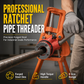📢📢40% OFF !! ⏰Manual Pipe Threading Tool Kit with Ratchet Handle and Die Heads