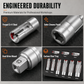 📢📢40% OFF !! ⏰9 Piece Flare Nut Socket Set Slotted Oxygen Sensor Wrench and Diesel Injector Line Socket Auto Repair Tool Kit with Storage Case