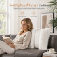 Nordic Soft Velvet Patchwork Throw Pillow Cover 45x45cm Square Plush Cushion Case for Sofa Living Room