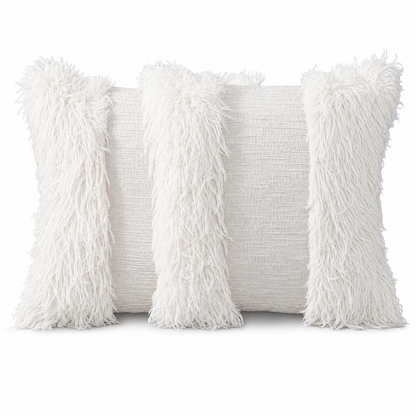 Nordic Soft Velvet Patchwork Throw Pillow Cover 45x45cm Square Plush Cushion Case for Sofa Living Room